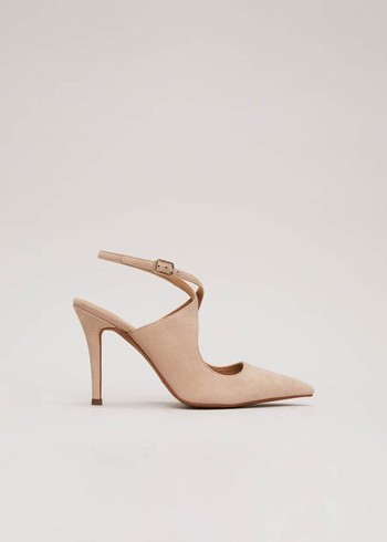 Phase Eight Cross Overs Heels Cream Australia | AN5064193